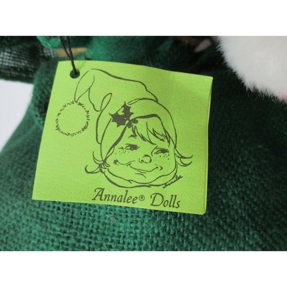 Annalee Mobilitee 18" Santa w/Book & Green Burlap Sack #5505 w/Tag EUC - Picture 7 of 12